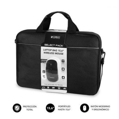Maletín e Raton Inalámbrico Subblim Select Pack para Portátils até 15.6" com Cinta para Trolley