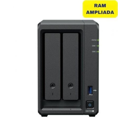NAS Synology DS725+ Diskstation - 2 Bahias 3.5" e 2.5" - 32GB DDR4