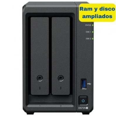 NAS Synology Diskstation DS725+ com 2 Bahias 3.5"- 2.5", 8GB DDR4/ 8TB
