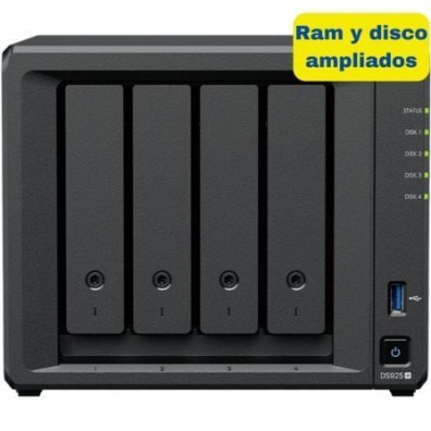 NAS Synology Diskstation DS925+/ 4 Bahias 3.5"- 2.5"/ 8GB DDR4/ 16TB - Formato Torre