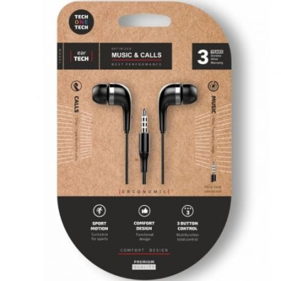 Auriculares Intrauditivos Tech One Tech soft earTECH TEC1005/ com Micrófono/ Jack 3.5