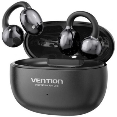 Auriculares Bluetooth Vention Echo Clip A11 Pro com caixa de carga/ Autonomia 6h - Preto