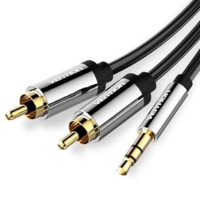 Cabo de Áudio Estéreo Jack 3.5mm a 2x RCA - Vention BCFBF, 1m