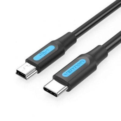 Cabo USB Tipo-C Vention COWBH, USB Tipo-C Macho a MiniUSB Macho, Até 10W, 480Mbps, 2m