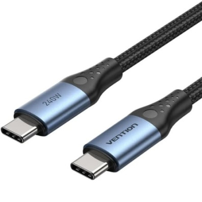 Cabo USB Tipo-C Vention 5A Macho-Macho 240W 480Mbps 50cm
