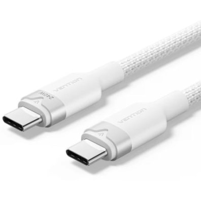 Cabo USB Tipo-C 2.0 5A Vention TRIWF/ USB Tipo-C Macho - USB Tipo-C Macho/ Até 240W/ 480Mbps/ 1m