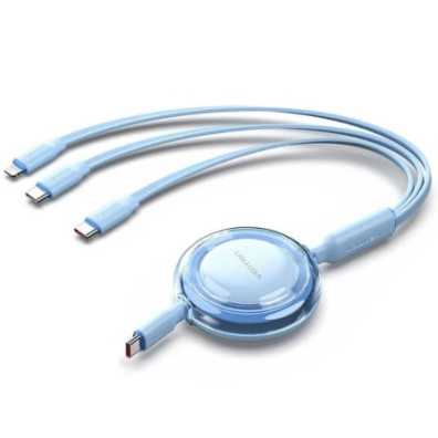 Cabo USB Tipo-C 2.0 5A Vention TRJSBE/ USB Tipo-C Macho - 3x USB Tipo-C Macho/ Até 100W/ 480Mbps/ 1.1m
