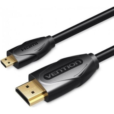 Cabo HDMI Vention Macho a Micro HDMI Macho 1.5m - Modelo VAA-D03-B150