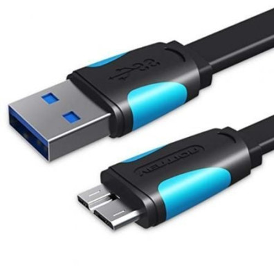 Cabo USB Vention VAS-A12-B100 MicroUSB Macho a USB Macho 1m 10W 5Gbps