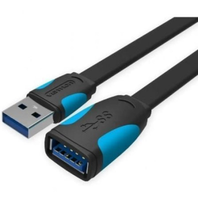 Cabo Alargador USB 3.0 Vention VAS-A13-B200/ USB Macho - USB Hembra/ 5Gbps/ 2m