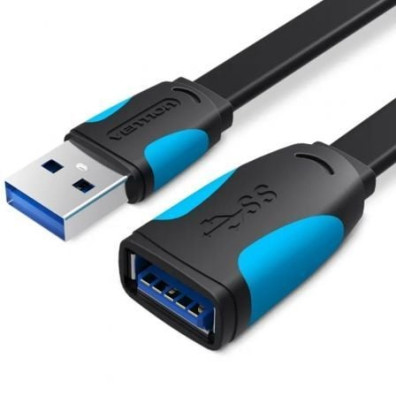 Cabo Alargador USB 3.0 Vention VAS-A13-B300 3m (Macho a Hembra) 5Gbps