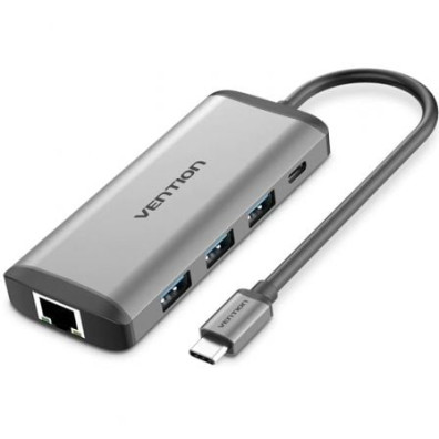 Docking USB Tipo-C Vention CNDHB 1xHDMI 4K 3xUSB 1xUSB Tipo-C PD 1xRJ45 1xLector cartões