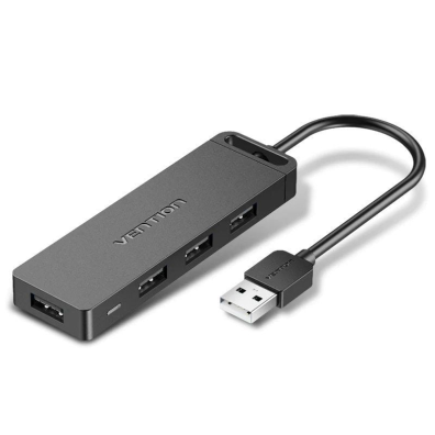 HUB USB 2.0 Vention Gris - 4 Portos 4xUSB 0.15M
