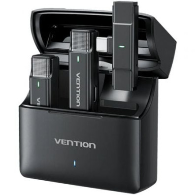 Micrófono Inalámbrico Vention NCAB0 com Clip | USB Tipo-C e Receptor Incluido
