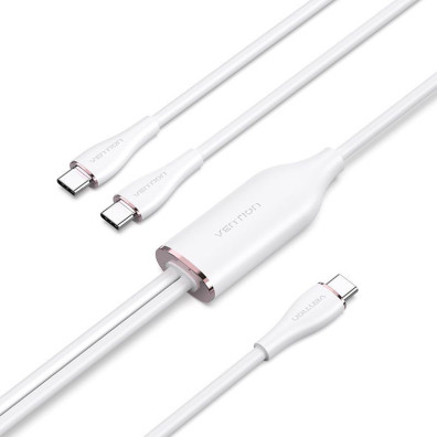 Cabo USB-C/M Branco 1.5 M Vention - 2xUSB-C/M