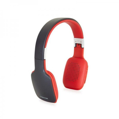 Auriculares Bluetooth Diadema Fonestar Slim-R con Micrófono Negro-vermelho