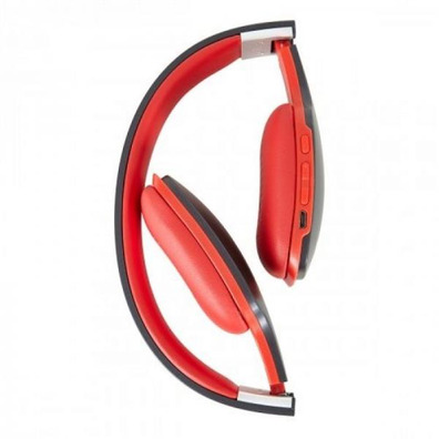 Auriculares Bluetooth Diadema Fonestar Slim-R con Micrófono Negro-vermelho