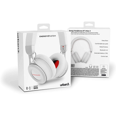 Auriculares BT 4,2 Energia Sistem Urban 3 Branco