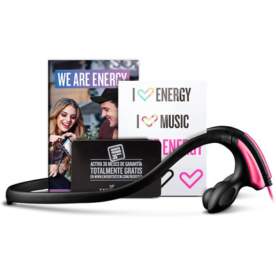 Auriculares Energia Sistem Running Dois Negro / Rosa