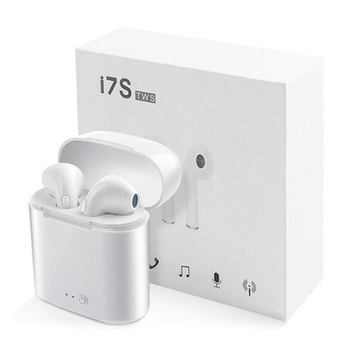 Fones de ouvido Estéreo Bluetooth i7S TWS Branco