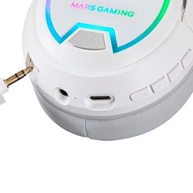 Auriculares Gaming Inalámbricos Mars Gaming MHW100 Blancos