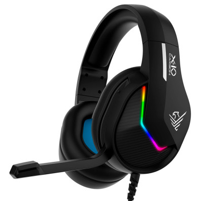 Auriculares Gaming RGB Phoenix X-IO Negros com cabo jack e adaptador