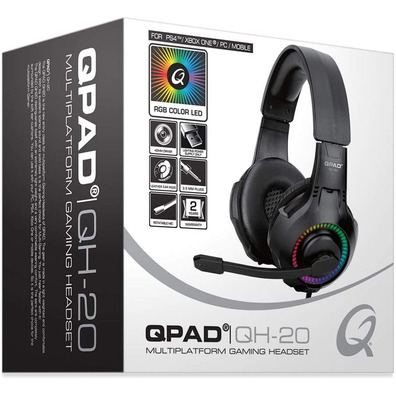 Auriculares Gaming QPAD QH-20 RGB Stereo