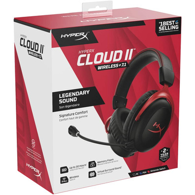 Auriculares Kingston HyperX Cloud II HHSC2X-BA-RD/G Negro / Rojo