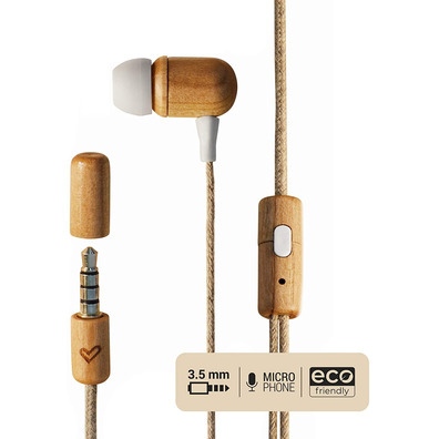 Auriculares Micro Energy Sistem Eco Cherry Wood