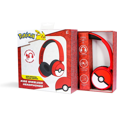 Auriculares OTL Wireless Bluetooth Headphone Pokemon poke Ball