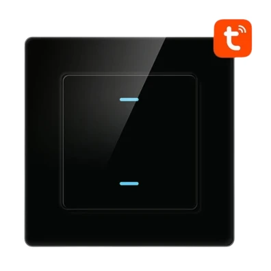 Interruptor Táctil Inteligente Avatto N-TS10-B2 2 Botões WiFi Preto
