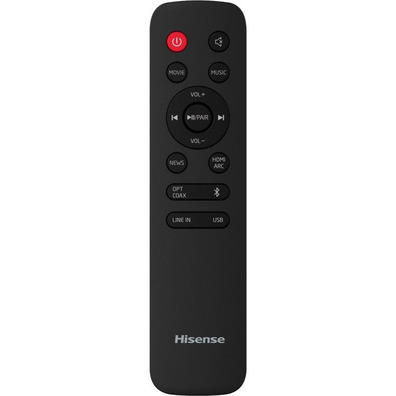 Barra de Sonido Bluetooth Hisense HS218 200W 2,1 Negra