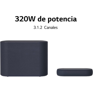 Barra de Sonido Bluetooth LG QP5 Eclair 320W 3.1.2 Negra