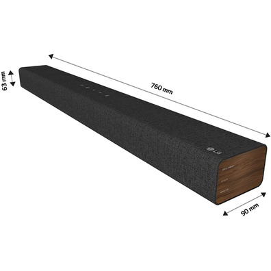 Barra de Sonido Bluetooth LG SP2 100W 2,1 Negra