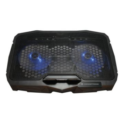Base refrigeração portátil Conceptronic - 2 ventiladores 125mm até 17"