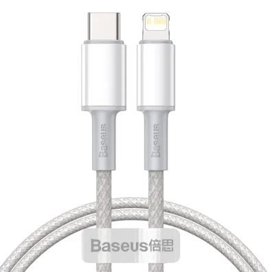 Baseus Cabo Tipo C a Lightning Apple 20W 1m Branco - Compatibilidade Total