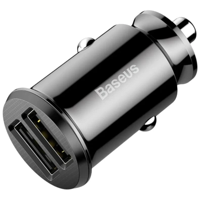 Baseus Carregador de Coche Dual USB 3.1A Negro Small Rice Grain