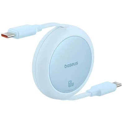 Cabo Baseus Free2Pull Azul USB-C a USB-C 1m
