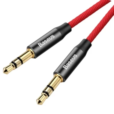 Adaptador Cabo Mini Jack 3.5mm Macho a Mini Jack 3.5mm Macho Baseus Yiven 1.5M Negro