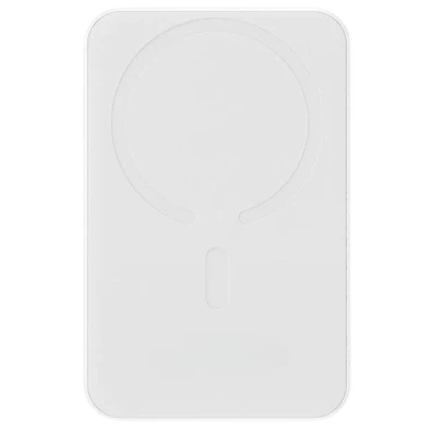 Baseus Power Bank Mini 5000mAh Branco Compatível com MagSafe - Carga Rápida 20W e Cabo Tipo C Incluído