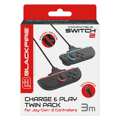 Blackfire Charge and Play Twin Pack Joycon2 Switch 2