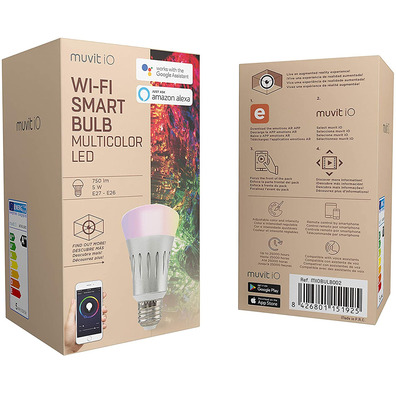 Lâmpada inteligente Muvit IO MIOBULB002 E27