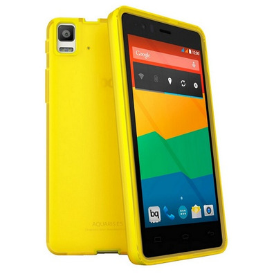 Carcaça bq Aquaris E5 Gummie Cover Amarelo