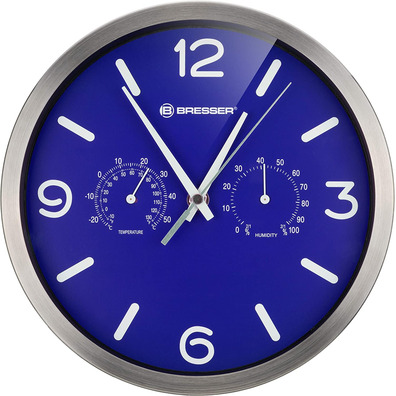 Bresser DCF 25 cm Reloj Termohigrómetro Mytime Azul