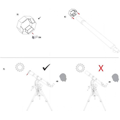 Bresser Tubo Solar Telescopios SC 9 ''-10' ' SU