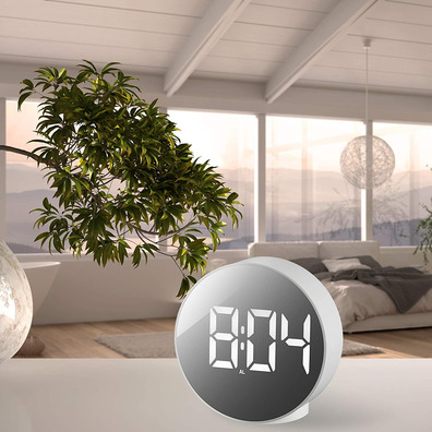 Bresser Reloj Despertador Mytime Eco FXR Blanco