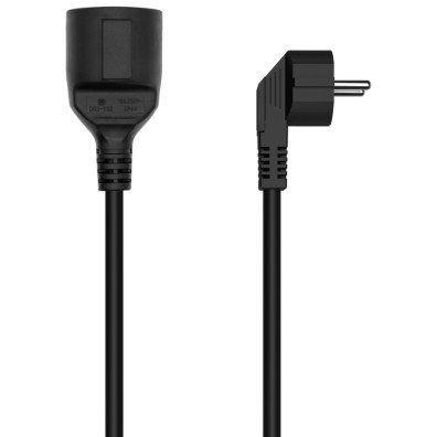 AISENS Cabo Alargador Schuko 10M Negro CEE7/M-CEE7/ H