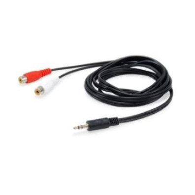 Cabo de Áudio EQUIP Mini Jack 3.5mm Macho a 2 RCA Hembra 2.5M