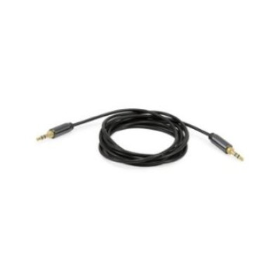 Cabo de Áudio Mini Jack 3.5mm Macho a Macho com Carcasa Metálica - Alta Qualidade 2.5m