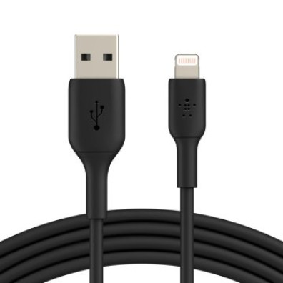 Cabo USB-A a Lightning Belkin 1M Boost Charge Cor Preto